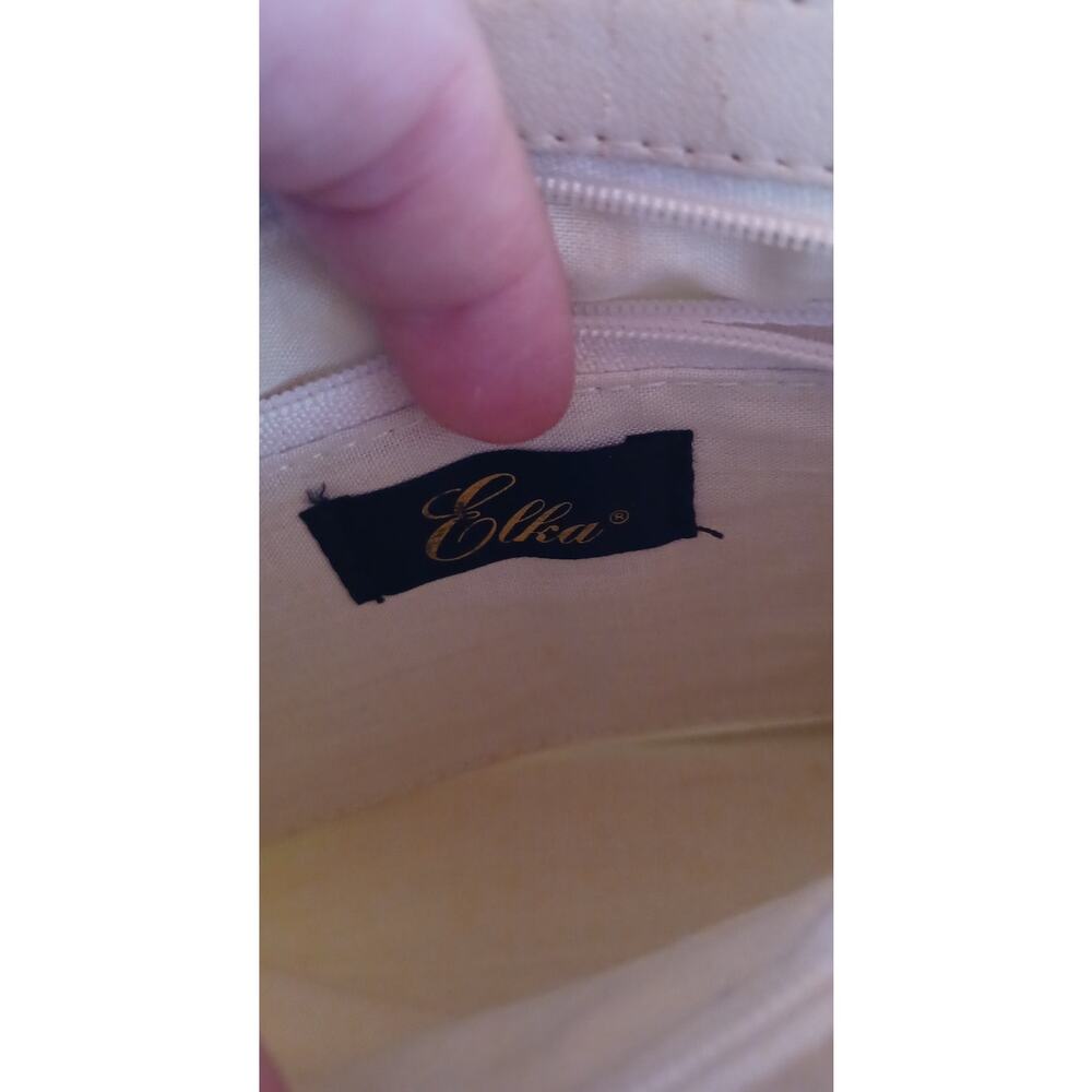 Vintage Elka Metallic Mesh Purse Gold Silver White Disco Clutch Bag 8x6 inches - Picture 4 of 8